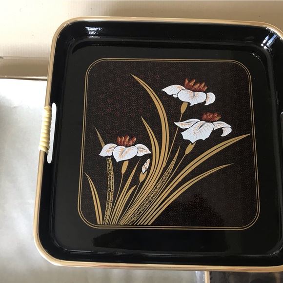 Trays- Set of 3 Vintage Tray Set New in Box - Picture 2 of 9